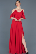 Long Red Prom Gown ABU675