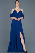 Long Sax Blue Prom Gown ABU675