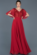 Long Red Invitation Dress ABU676