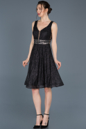 Short Black Prom Gown ABK438