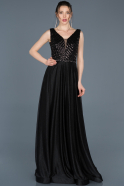 Long Black Engagement Dress ABU688