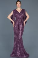 Long Plum Mermaid Prom Dress ABU689