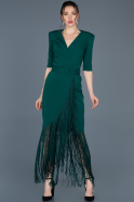 Short Emerald Green Invitation Dress ABK421
