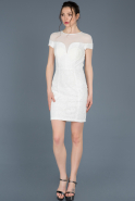 Short White Invitation Dress ABK446