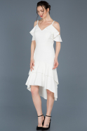 Short White Invitation Dress ABK448
