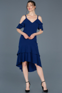 Short Sax Blue Invitation Dress ABK448