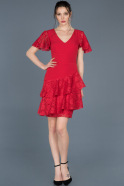 Short Red Invitation Dress ABK449
