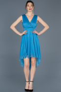 Front Short Back Long Blue Prom Gown ABO024