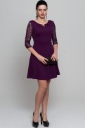 Short Purple Evening Dress AR36779