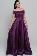Long Dark Purple Evening Dress ABU246