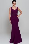 Long Dark Purple Evening Dress ABU411