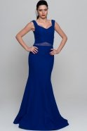 Long Sax Blue Evening Dress ABU083