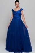 Long Sax Blue Prom Dress F1382