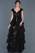 Long Black Mermaid Prom Dress ABU697
