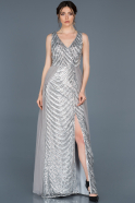 Long Grey Mermaid Prom Dress ABU698