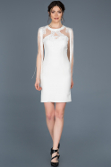 Short White Invitation Dress ABK439