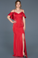 Long Red Mermaid Evening Dress ABU639