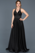 Long Black Engagement Dress ABU653
