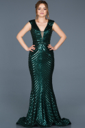 Long Emerald Green Mermaid Evening Dress ABU641