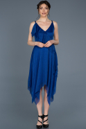Short Sax Blue Prom Gown ABK457