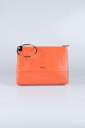 Orange Leather Evening Bag V124