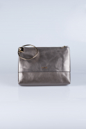 Platinum Leather Evening Bag V124