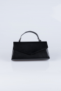 Black Leather Evening Bag V504