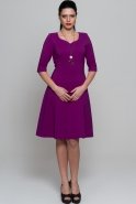 Short Purple Evening Dress T2802
