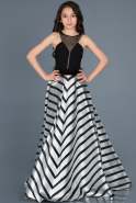 Long Black-Silver Girl Dress ABU709