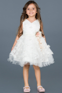 Short White Girl Dress ABK472