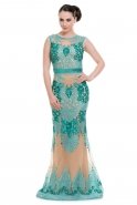 Long Turquoise Evening Dress S3963