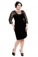 Black Large Size Evening Dress S3961