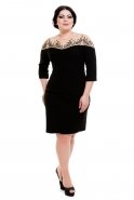 Black Large Size Evening Dress S3960