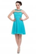 Short Turquoise Evening Dress S3959