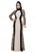 Ecru Hijab Dress S3928