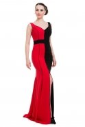 Long Black-Red Evening Dress C3050