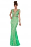 Long Pistachio Green Evening Dress F1856