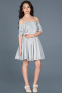 Short Silver Girl Dress ABK535