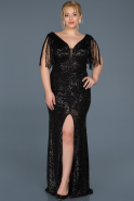 Black Long Oversized Evening Dress ABU1127