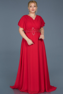 Long Red Plus Size Evening Dress ABU1078