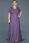 Long Lavender Plus Size Evening Dress ABU535