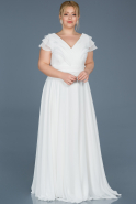 Long White Oversized Evening Dress ABU721