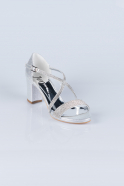 Silver Evening Shoes MJ9144