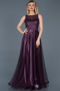 Long Purple Prom Gown ABU038