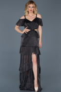 Long Black Prom Gown ABU731