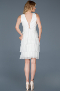 Short White Prom Gown ABK495