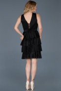 Short Black Prom Gown ABK495