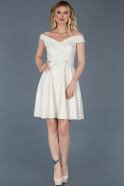 Short White Prom Gown ABK441
