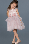 Long Rose Colored Girl Dress ABK480