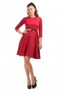 Short Red Evening Dress T1939